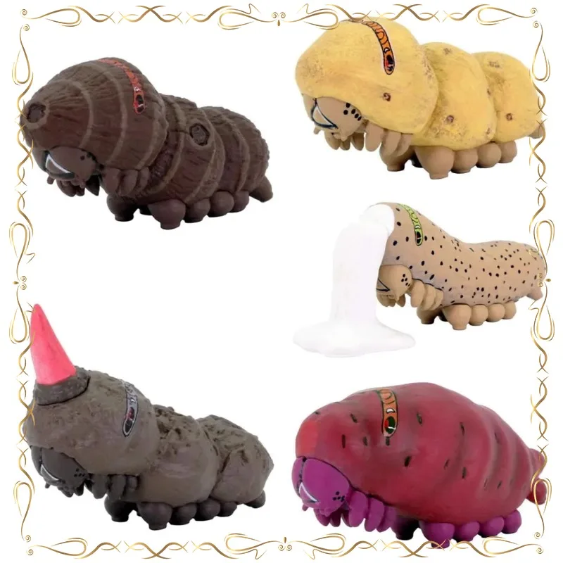 

Insects Series Larva Gashapon Kawaii Desktop Collection Ornament Keepsake Holiday Gifts Action Figure Model Toys