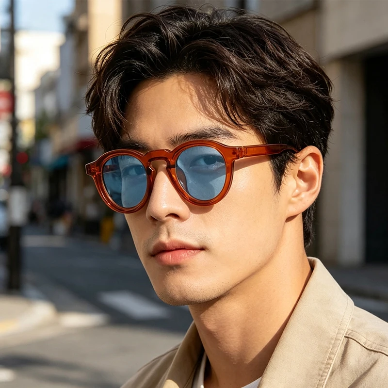 European American Vintage Small Round Sunglasses for Women, Trendy Cool Hip Hop Style Eyewear, Fashion Retro Sun Glasses image 3