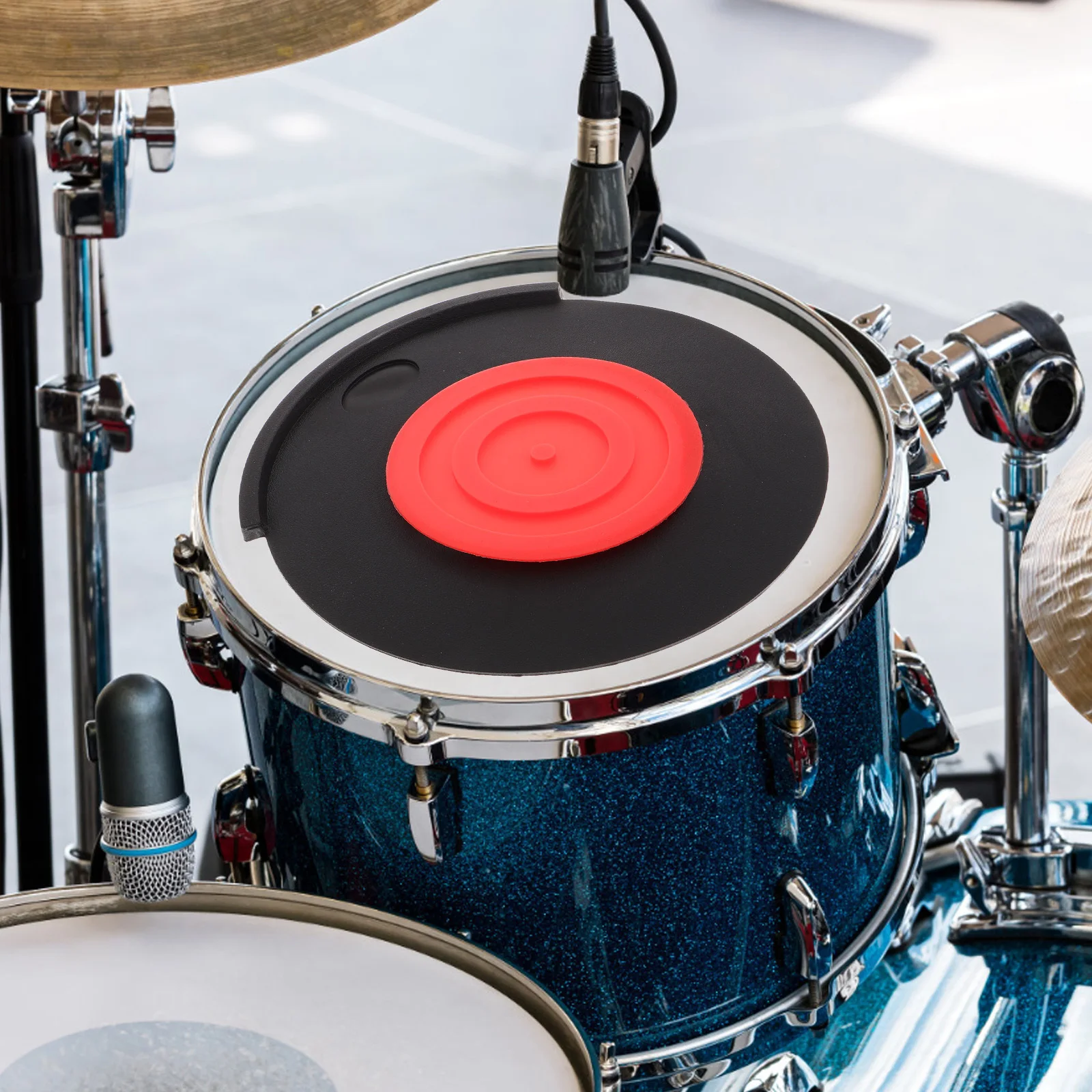 

Drum Mute Pad Rubber Noise Reduction Silent Kick Pad Dampener Quiet Practice Drum Accessories for Home Studio Use