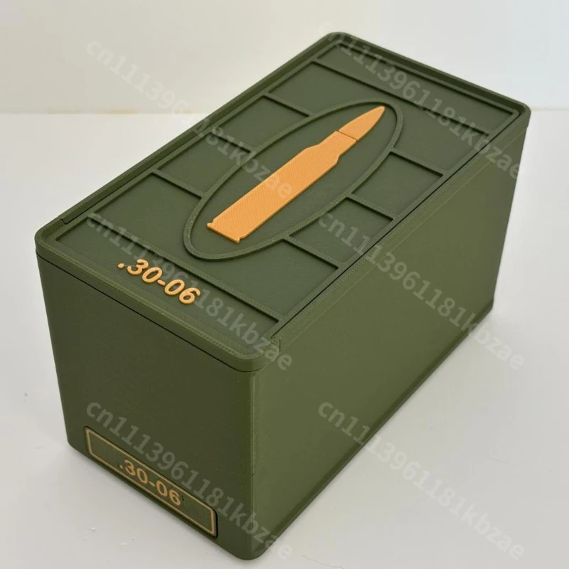 Springfield Bullet Storage Box 3D Printing 30-06 7.62 Bullet Storage Box Military Fans Collection Desktop Display Box