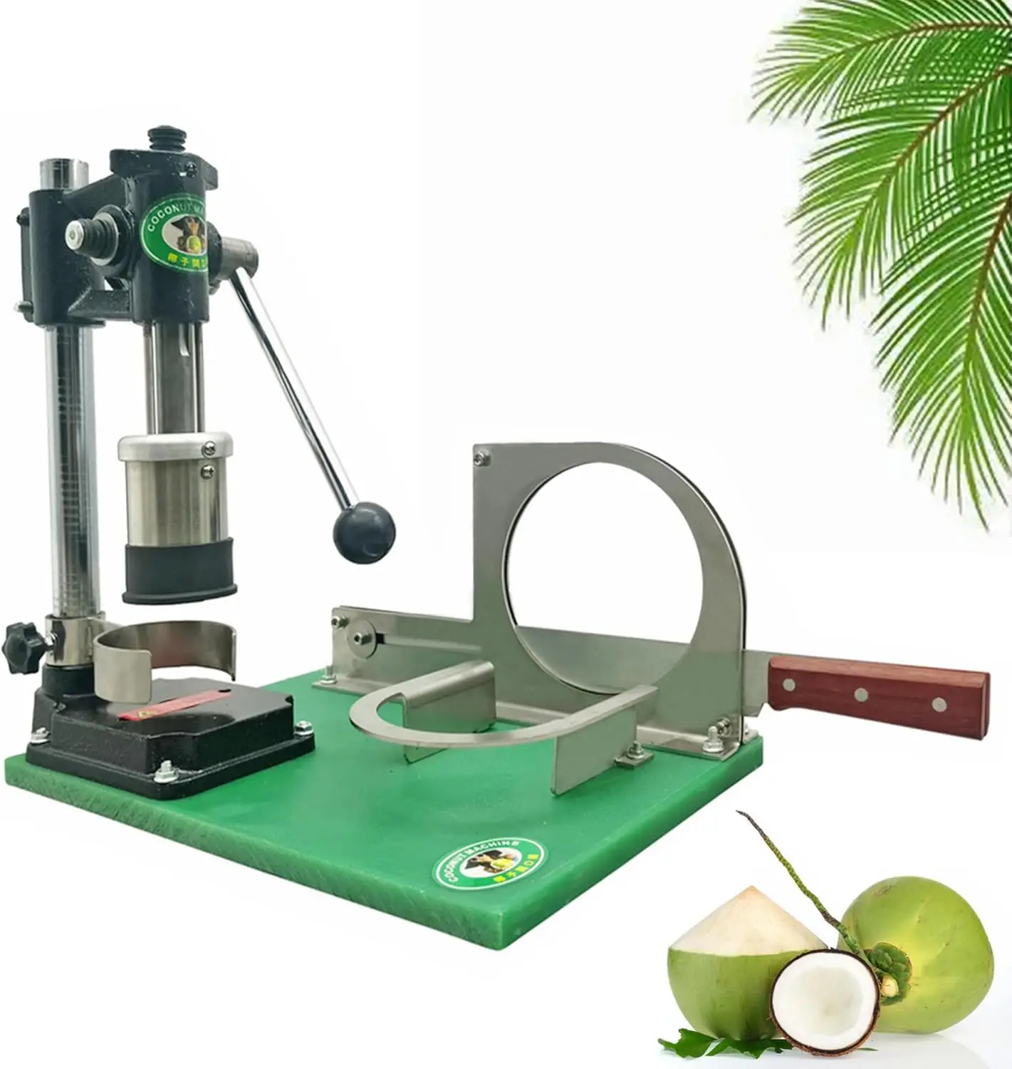 

Manual Coconut Opener Machine, Commercial Desktop Stainless Steel Coconut Peeler Tool Scraper for for Kitchen Bar Home Use