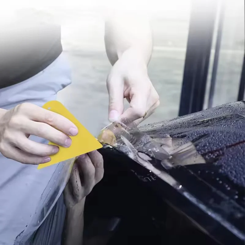 Car Window Film Squeegee Thick Plastic Triangle Tip Scraper for Vinyl Wrap Sticker Auto Window Tint Film Install Tool Cleaning