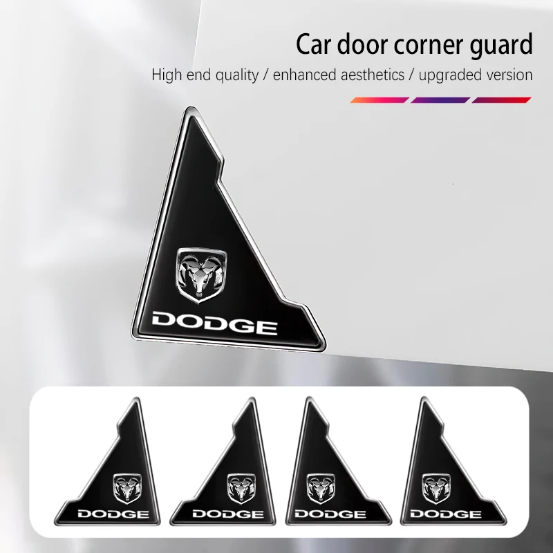 4 قطعة باب السيارة المضادة للتصادم حماة الزوايا ملصقات ل دودج رام دورانجو شاحن SRT دارت رحلة المنتقم عيار الشاحنات