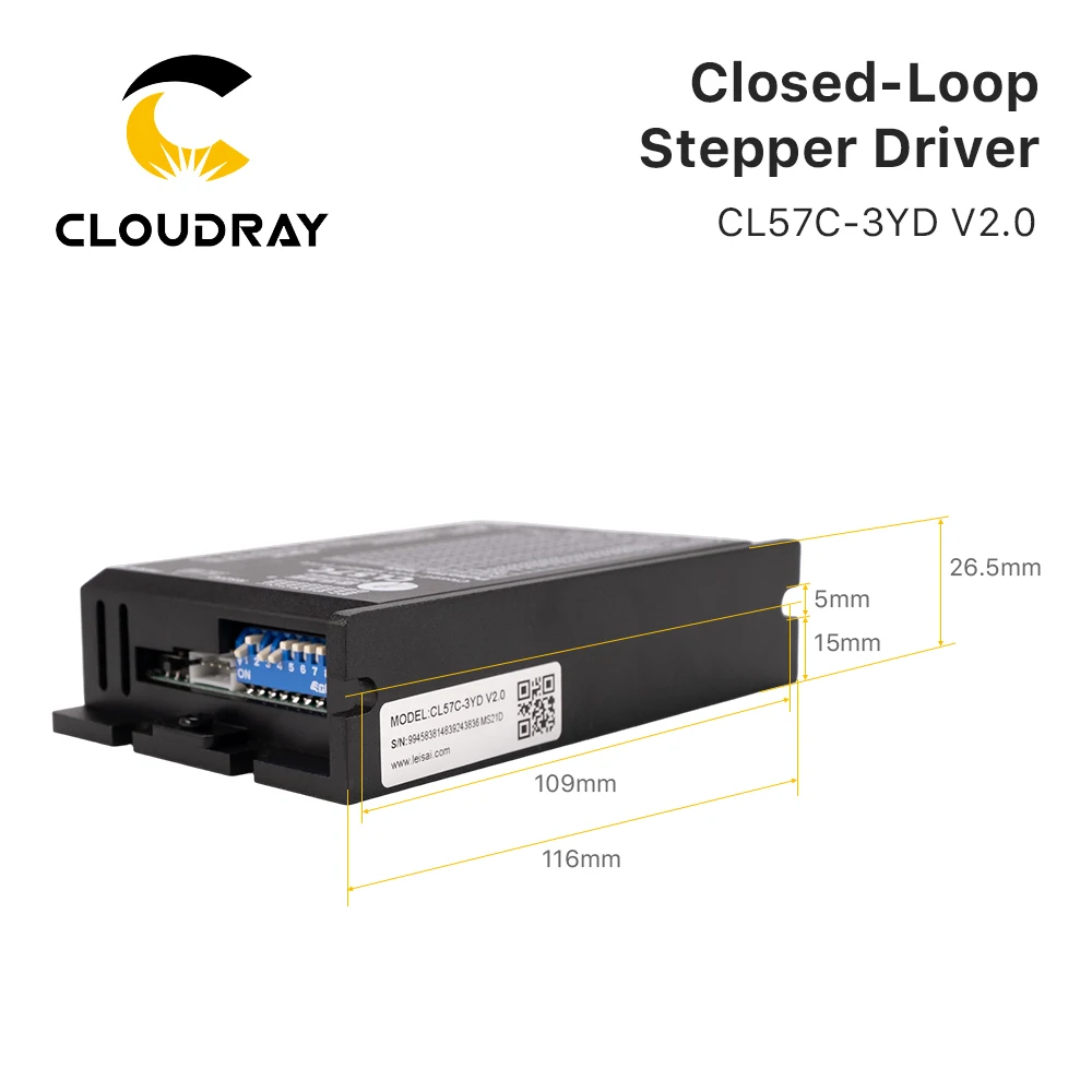 Cloudray Leadshine 573HBM20-1000 V2.0 CL57C-3YD 2.0 nema23 3 Phase Hybrid Servo Closed Loop