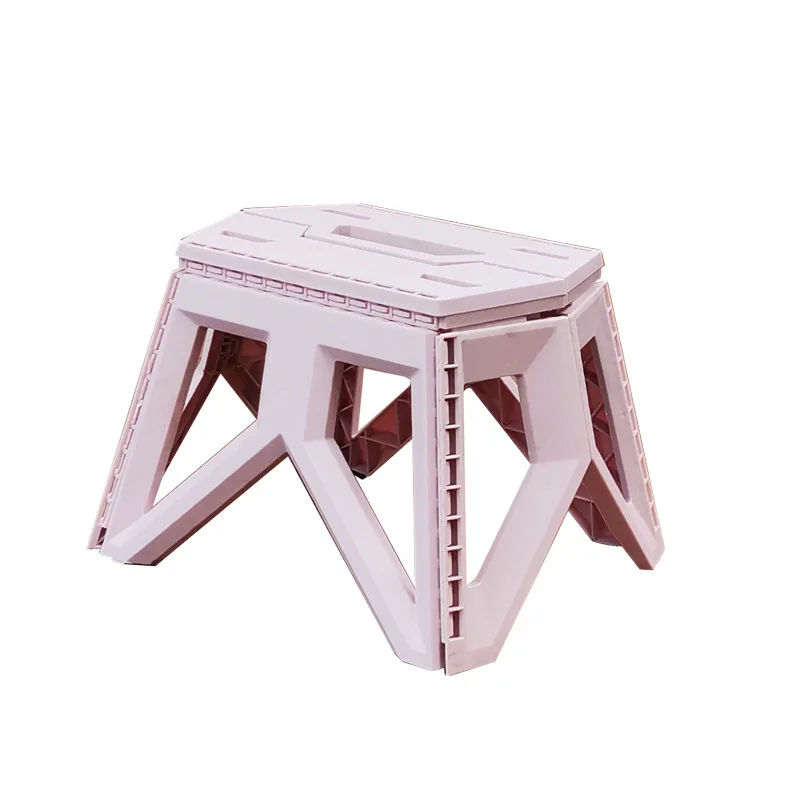 Japanese-style Portable Outdoor Folding Stool, Camping Fishing Chair, High Load-Bearing, Reinforced PP Plastic Triangle Stool