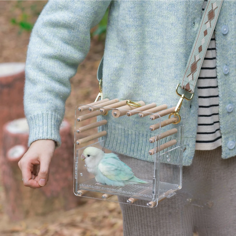 

Acrylic Small Bird Cages Budgie Park Luxury Bird Cages Carrier Birdhouse Outdoor Vogelhuisjes Voor Buiten Pet Products WZ50BC