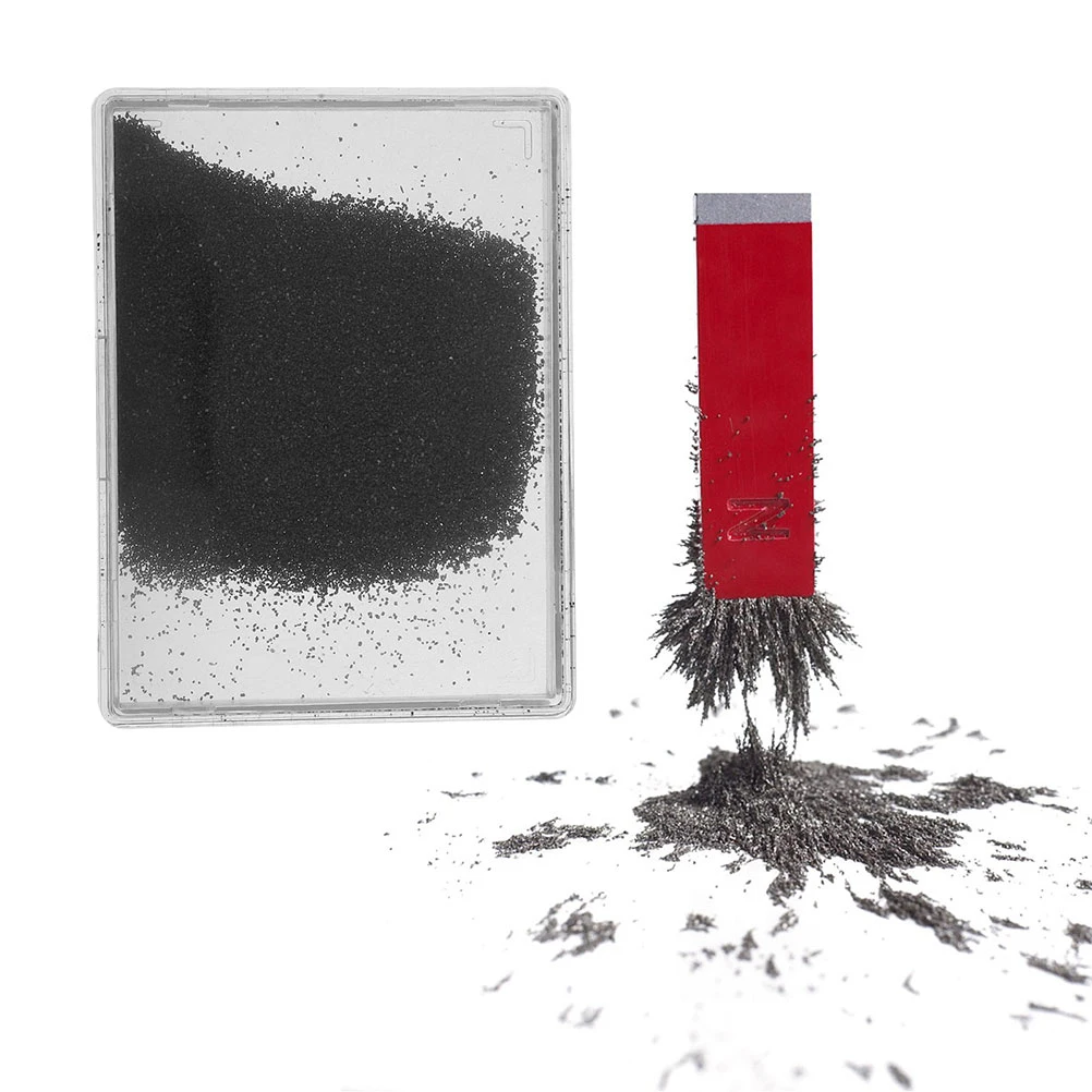 

2 Pcs Iron Powder Box Filings for Science Demonstrations Metal School Use Teaching Instrument