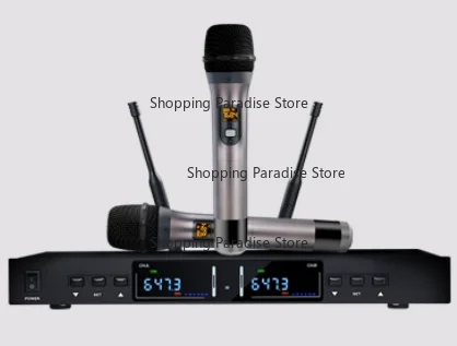 Home KTV Karaoke Machine Set Dual System with 2 Wireless Microphones Wifi Connectivity Speaker Player for Party Singing