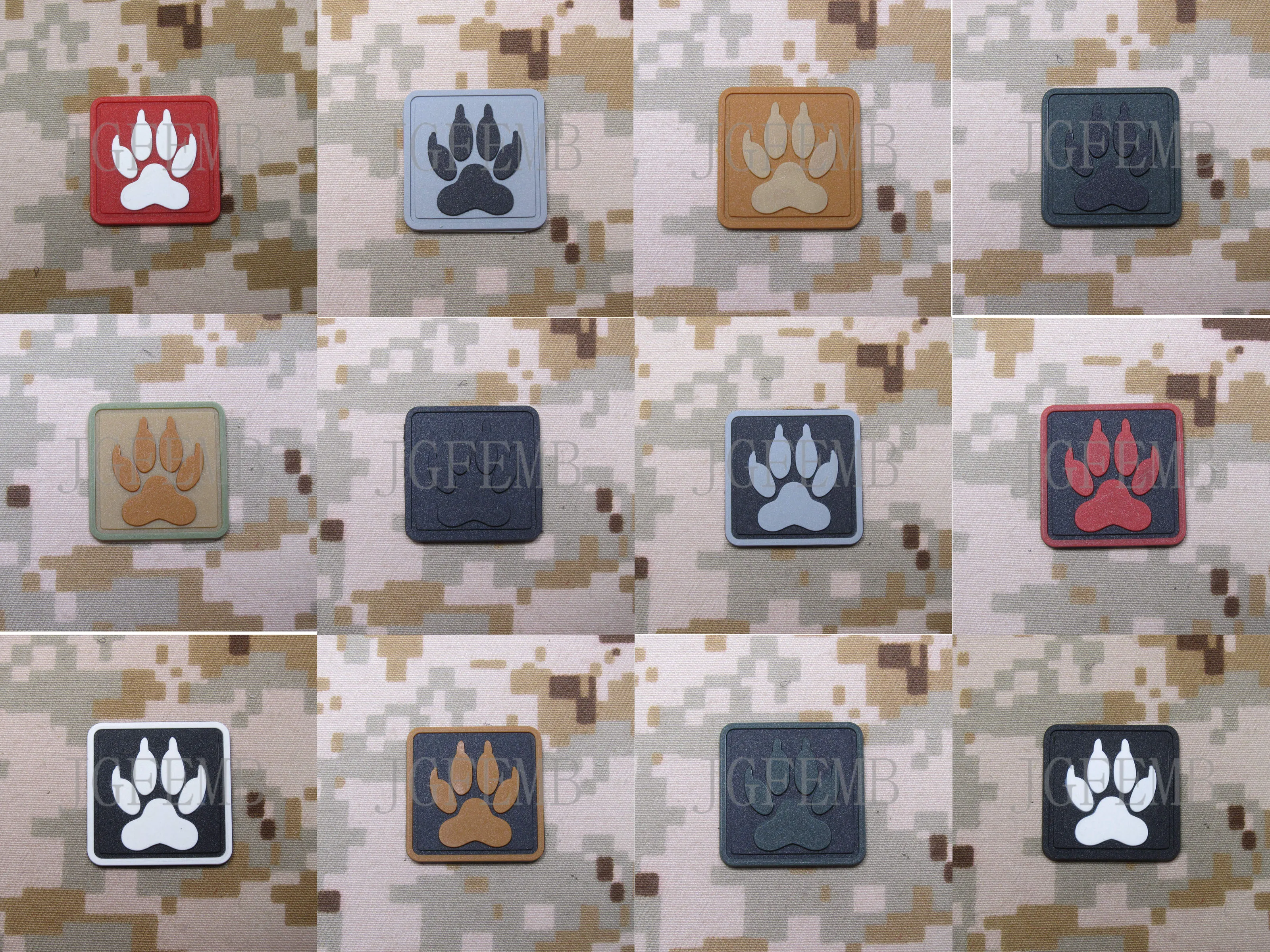 

BEAR CLAW-3D PVC Patch, Military Patch, K-9 Dog Tracker, Morale of Tactical Military, 2 PCs