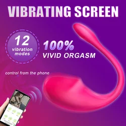 Andrea Wireless-Vibrateur d'oeuf d'amour de contrôle pour des femmes adultes, vibrateur de point G, stimulateur vaginal, jouets sexuels Bluetooth portables