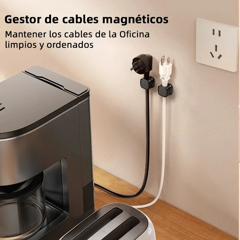 Clips de Cable magnéticos, soporte de Cable ajustable suave debajo del escritorio, soporte de gestión de cables, organizador de cables, 1/3/6 piezas