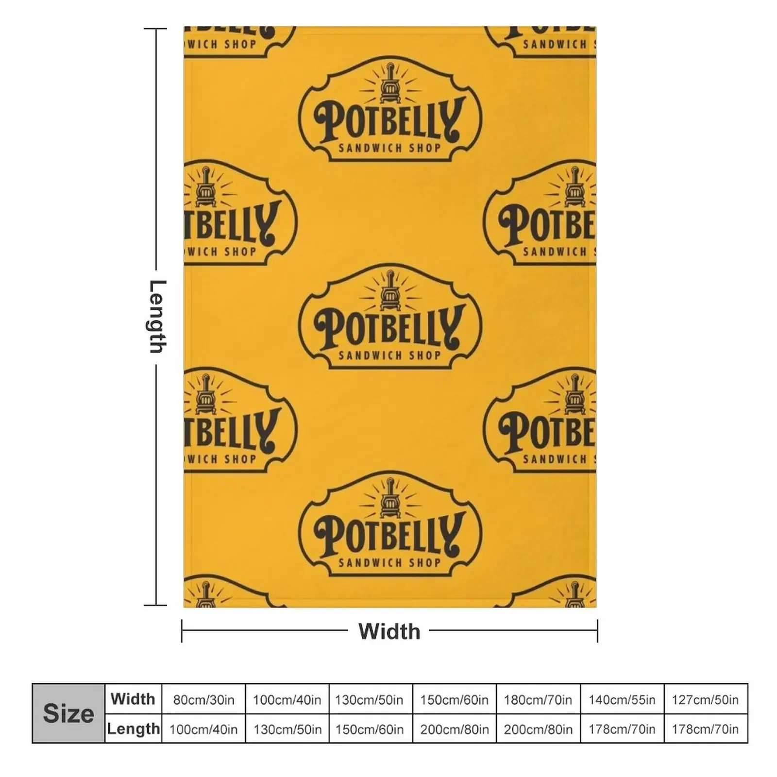 Resto Potbelly Sandwich Throw Blanket couch cozy soft plush fuzzy picnic outdoor blanket