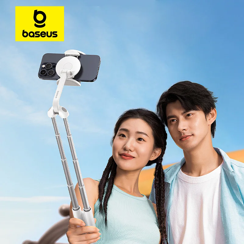 Baseus Phone Selfie Stick Magnetic Bluetooth Wireless Gimbal Stabilizer Holder for iPhone 16 Pro Vlog Live Shooting Phone Stand