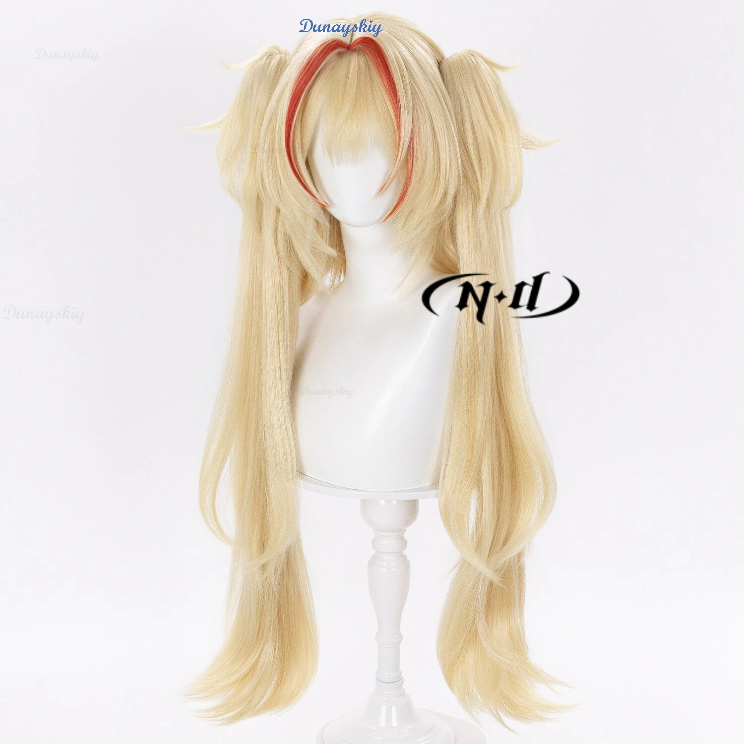 Halloween Zenless Zone Zero Claret Double Ponytail Wig Heat Resistant Lolita Hair, Women's Game Roleplay Accessory view 4