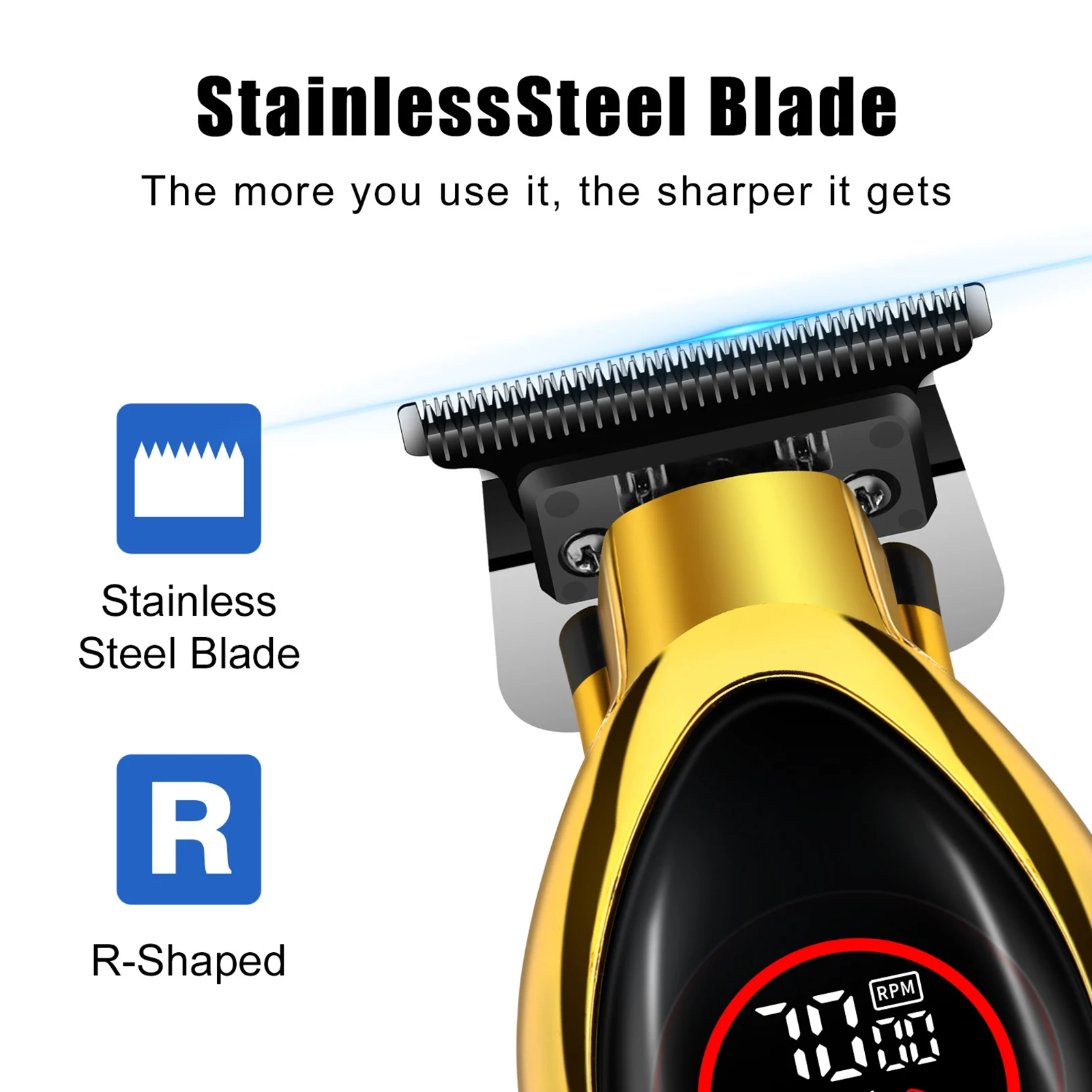 

Silent Hair Clipper Set Rechargeable Electric Hair Trimmer Smart LED Display Hair Cutting Machine Salon Hairdressing Hair Cutter