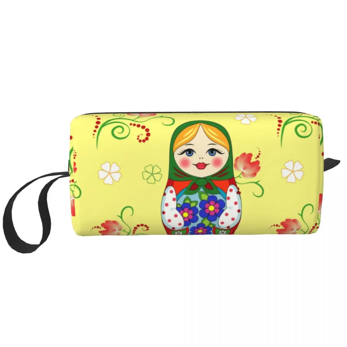 Adorable Russian Doll Cosmetic Bag Women Big Capacity Matryoshka Art Makeup Case Beauty Storage Toiletry Bags Dopp Kit Box Case