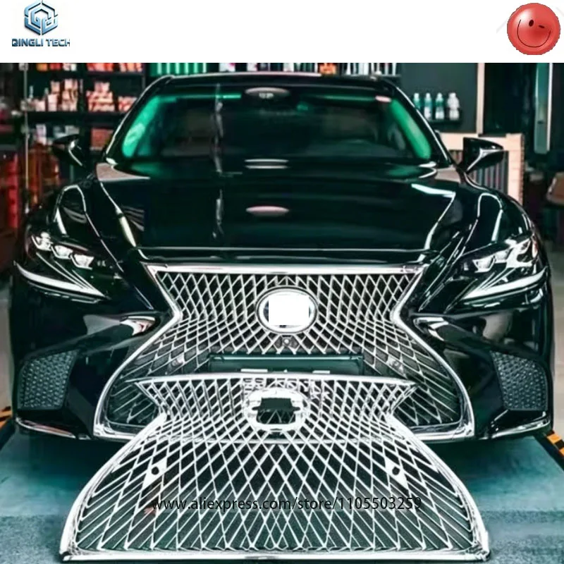 Electroplated mesh grille for 2021-2024 Lexus LS500h, original intake grille,