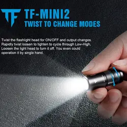 Mini Flashlight with Keychain 220 2 Modes Waterproof USB Electric Torch