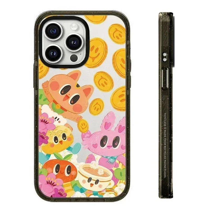 

2.0 Acrylic Cat Coin Pattern iPhone 11 12 13 14 15 Pro Max Protective Case with MagSafe