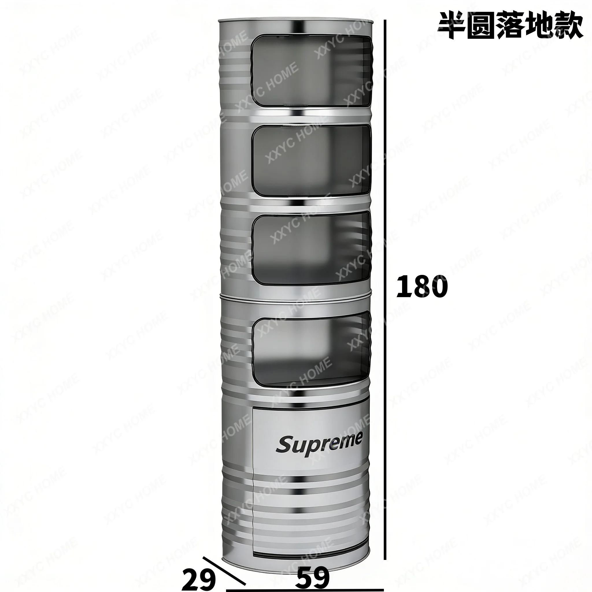 1Industrial wind oil drum modeling creative wall floor figure Lego sample display storage display wine cabinet shelf