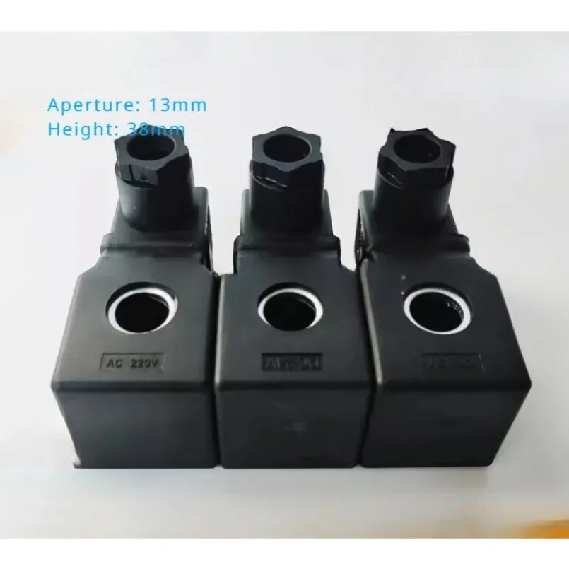 new Hydraulic Solenoid Valve Coil Aperture13mm Height 38mm Control Valve  AC220V DC24V DC 12V 1PC