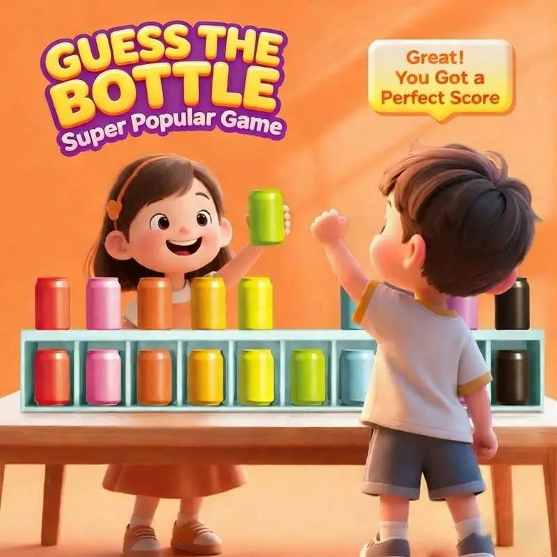 子供のトレーニングと論理的スキル開発のためのカラーマッチング記憶ゲームおもちゃ 20 ボトル A2UB 付き教育玩具