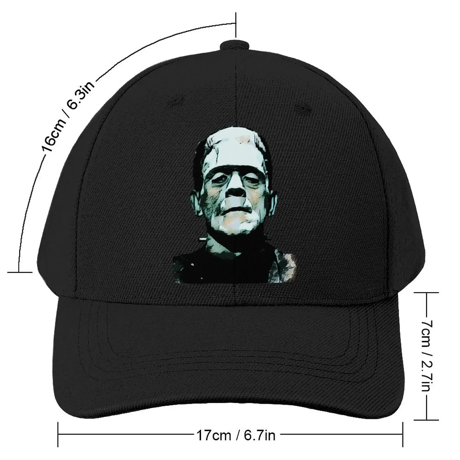 Frankenstein Baseball Cap Bodybuilding Fashion Baseball Hat Fitted Printed Teens Polyester Cap