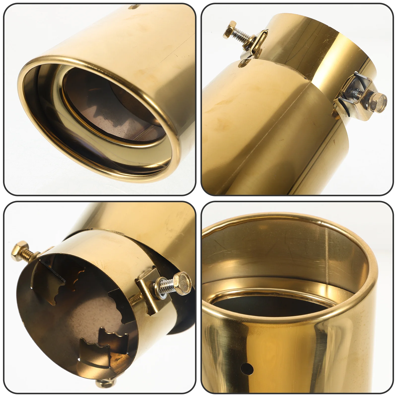 

Bend Style Exhaust Muffler Stainless Steel Car Modification Tail Throat Single Tip Reduces Noise Enhances Sound Stylish Design