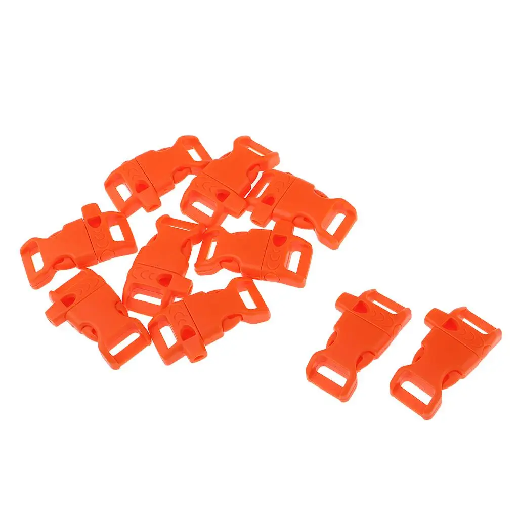 2-4pack 10 PCS Emergency Whistle Buckle for Outdoor Camping Paracord Bracelet