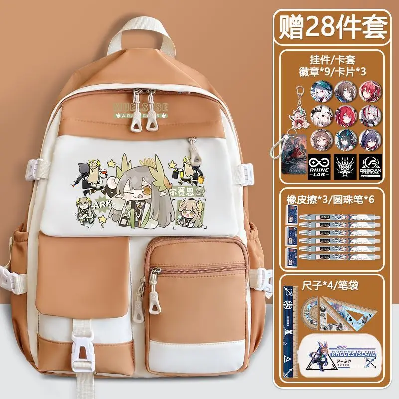 Arknights Anime Boys Girls, Elementary Grades 1-6, Lightweight And Large Capacity Backpack For Middle School Students