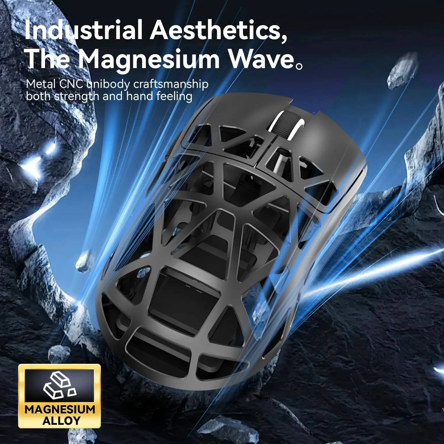 

Беспроводная игровая мышь ATTACK SHARK R2 Superlight из магниевого сплава, сенсор PAW3950, 42000 DPI, частота опроса 8000 Гц, 2.4G/BT/проводное подключение для геймеров