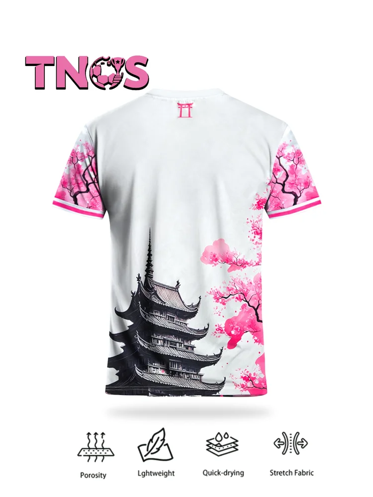 Japanese Dragon Men's Football Jerseys & Japanese Sakura Comfortable Sports Tops for Teenagers Football Match Training #4