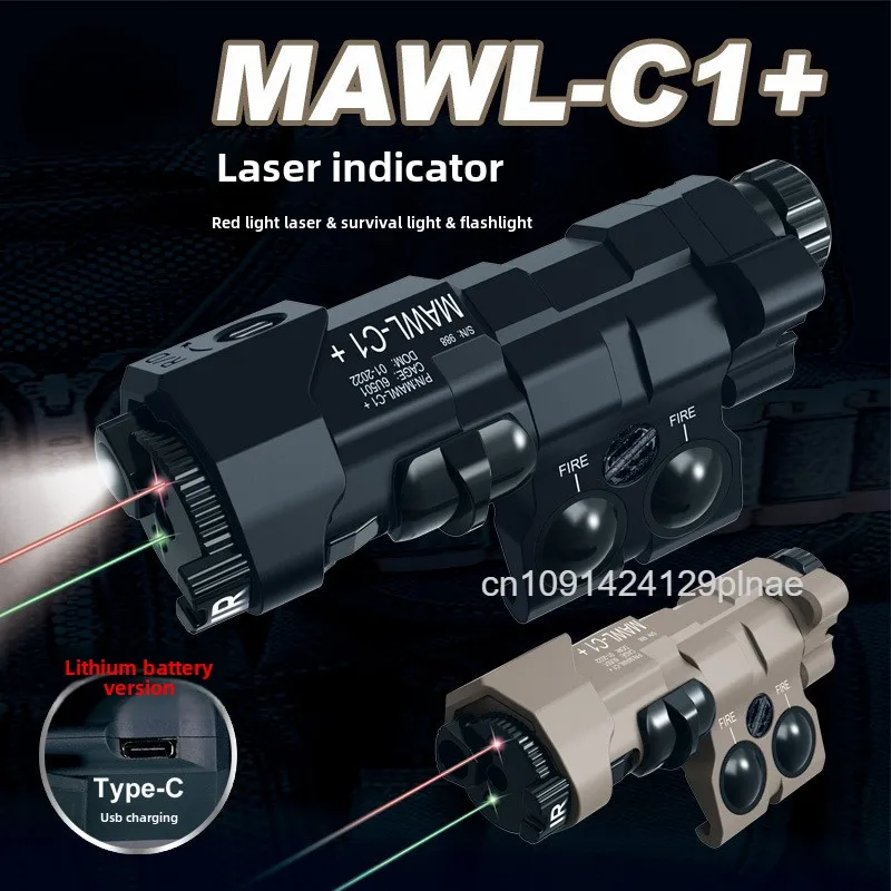 20mm Tactical MAWL-C1 Red Green Blue Dot Laser IR Fill Light MAWL Full-Function Nylon Version LED Hunting Weapon Flashlight