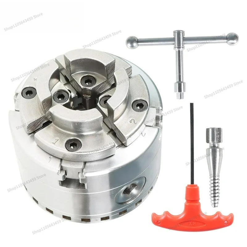 Four-jaw self-centering woodworking chuck 4 inch PK96 1x8TPI thread KP125 woodworking chuck for woodworking lathe