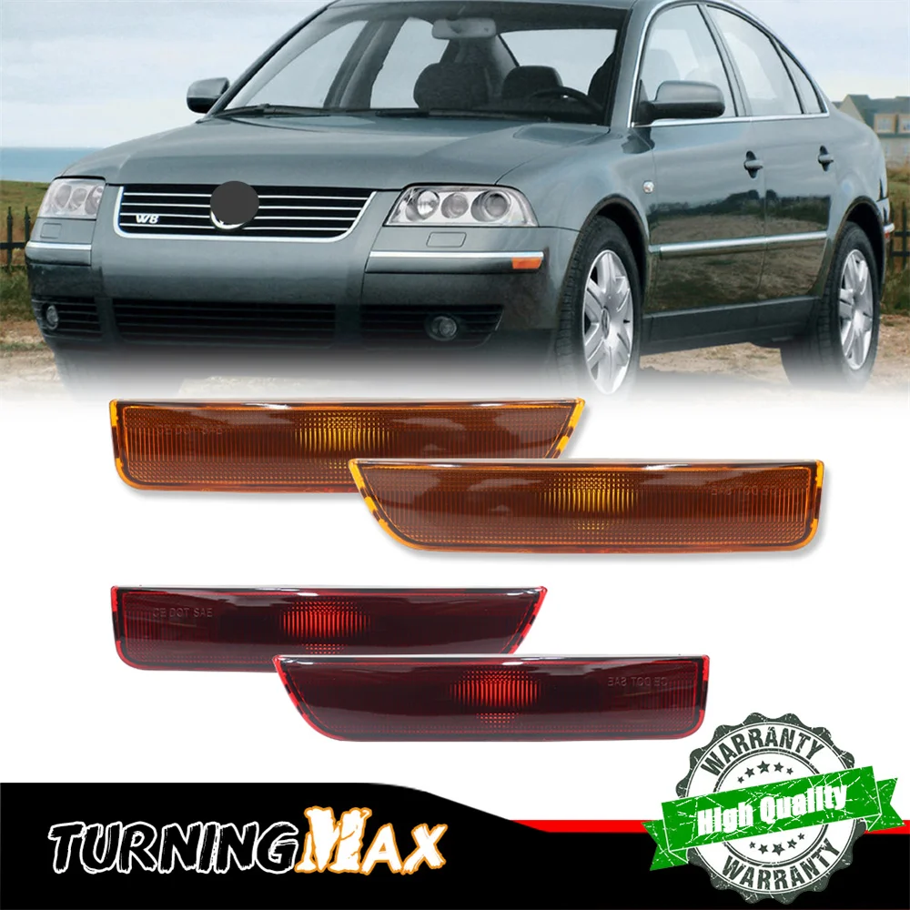 Smoked / Amber / Red Lens Car Front / Rear Side Fender Marker Light Housings For Volkswagen Passat B5.5 2001-2005 No Bulb/Socket