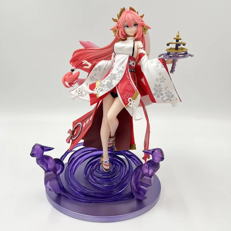 

Genshin Impact Yae Miko Figure Game Peripherals Sexy Girl Pvc 25cm Action Figurine Kids Toys Statue Model Collectible Ornaments