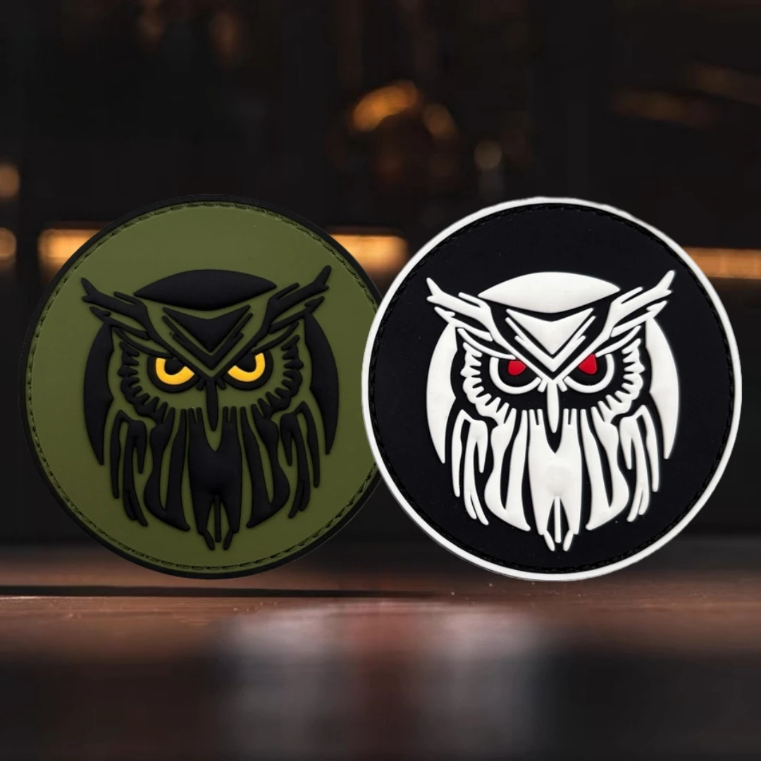 Нашивка с совой, военная, PVC, для одежды и рюкзаков