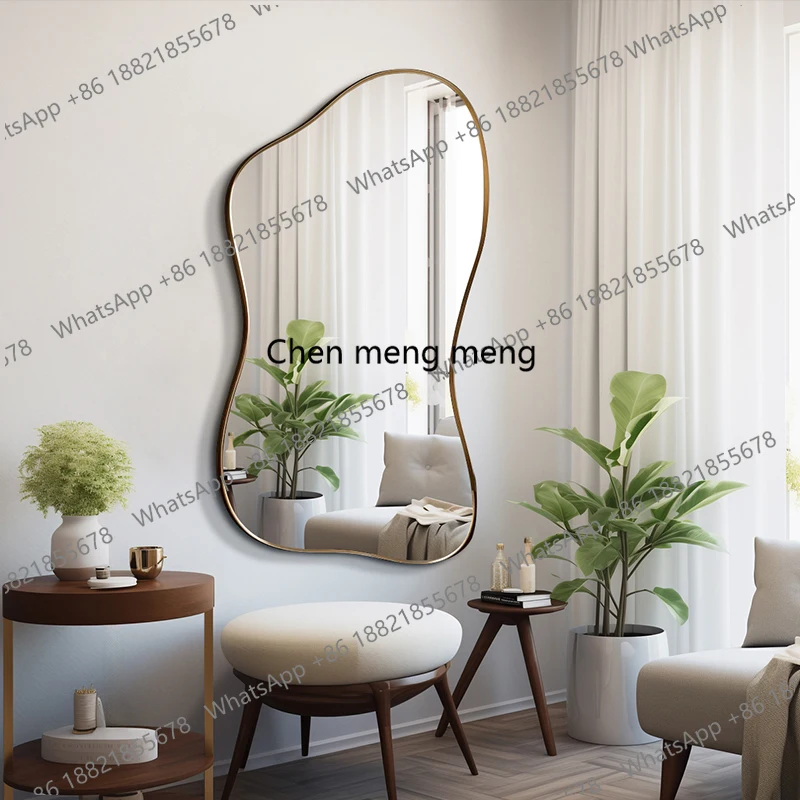 F150Large Size Full Body Mirror Standing Art Wall Luxury Irregular Frame Accent Unique Mirror Xenomorph Espelhos Trendy Furnitur