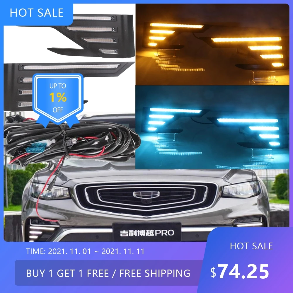 

auto bumper headlight Geely Emgrand pro daytime light 2020~2022y auto accessories LED headlamp Geely Emgrand pro fog light