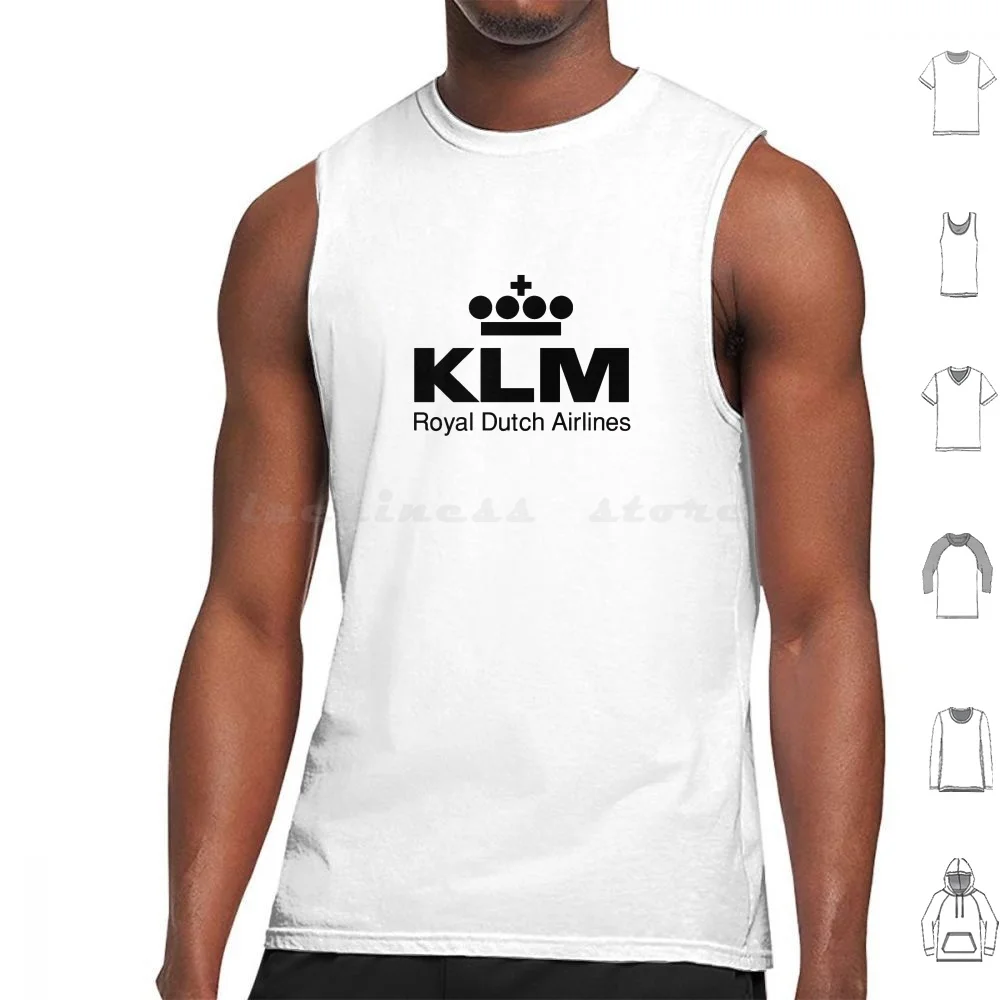 Klm-Logoklm-Logo Tank Tops Vest Sleeveless Klm Klm Logo Klm Klm Telomogol Lufthansa Transavia Com British Airways Iberia