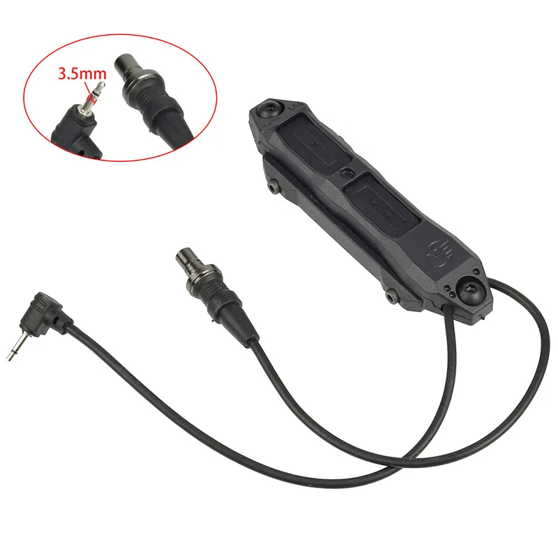 Outdoor Tactical DBAL-a2/PEQ-15-SF Dual-Control Rat Tail Wire Control Tactical Flashlight Activation Prop BK/DE