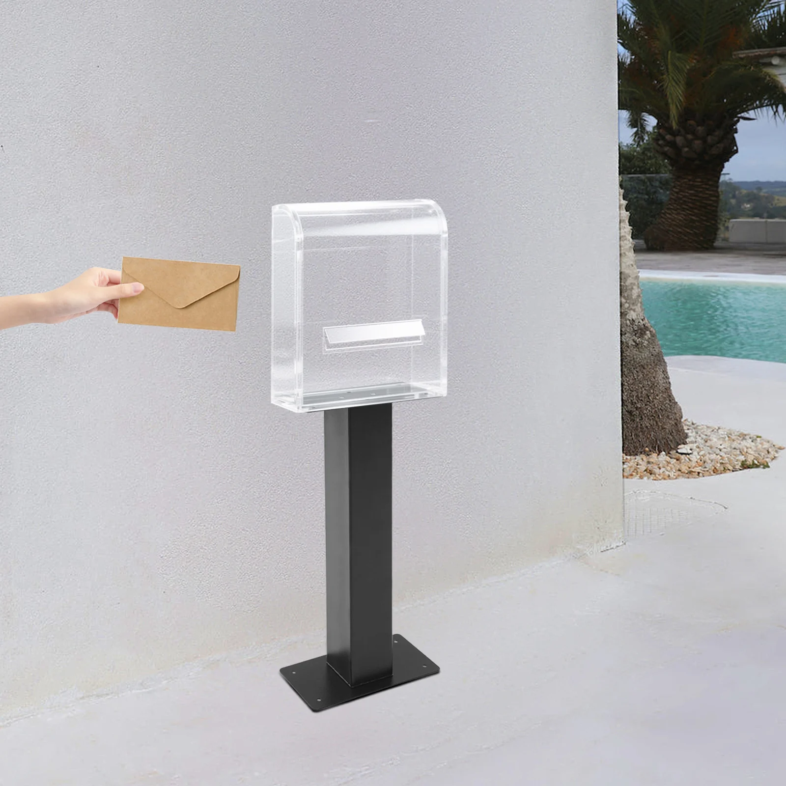 

Carbon Steel High Load-Bearing And High Stability Mailbox Column Height-Adjustable Mailbox Post Wide Application Range