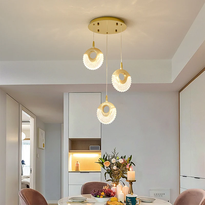 

Nordic Minimalist Restaurant Chandelier Bar Dining Table Study Room Decor Indoor Hanging Ceiling Home Lamp LED