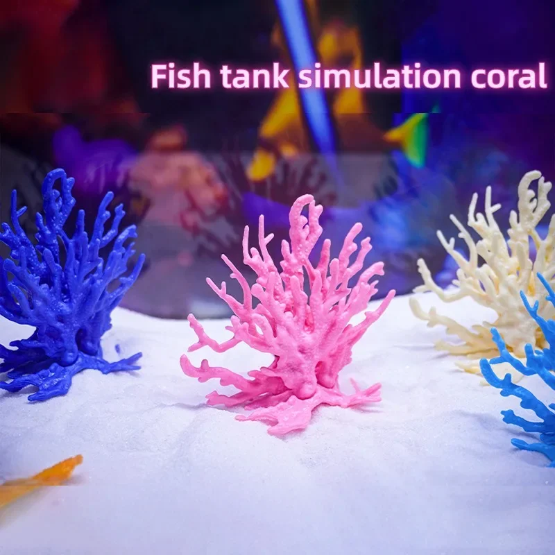 Fish Tank Aquascape Simulation Coral Water Plant Resin Fake Coral Aquarium Decorations Marine Hard Dead Coral Ornaments Undersea