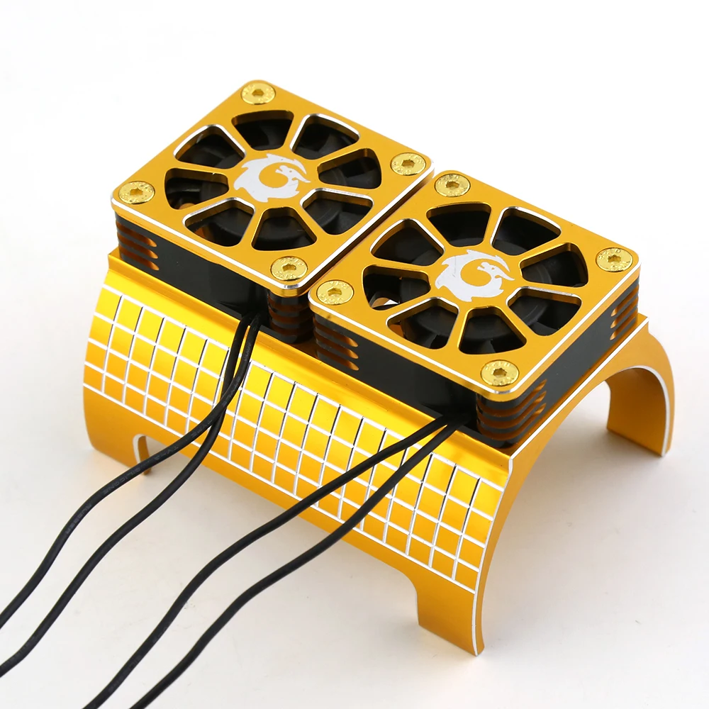 Metal Dual Cooling Fan 4985 1717 Motor Heat Sink for 1/5 Scale Traxxas X-Maxx Arrma KRATON Outcast 6S 8S RC Car Upgrade Part