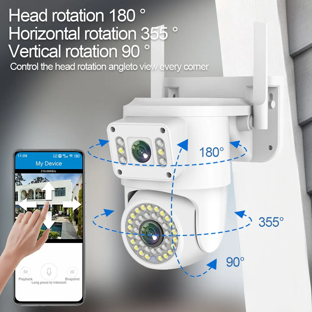 LLSEE, 4MP,2K CCTV camera WIFI, wireless camera Yoosee, PTZ outdoor IP security camera, color night vision, AI tracking，ONVIF