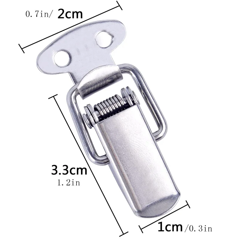 6/12 pçs travas de alternância mola carregado braçadeira clipe caso caixa trava captura alternância tensão bloqueio alavanca fecho fechamentos caixa bloqueio snap