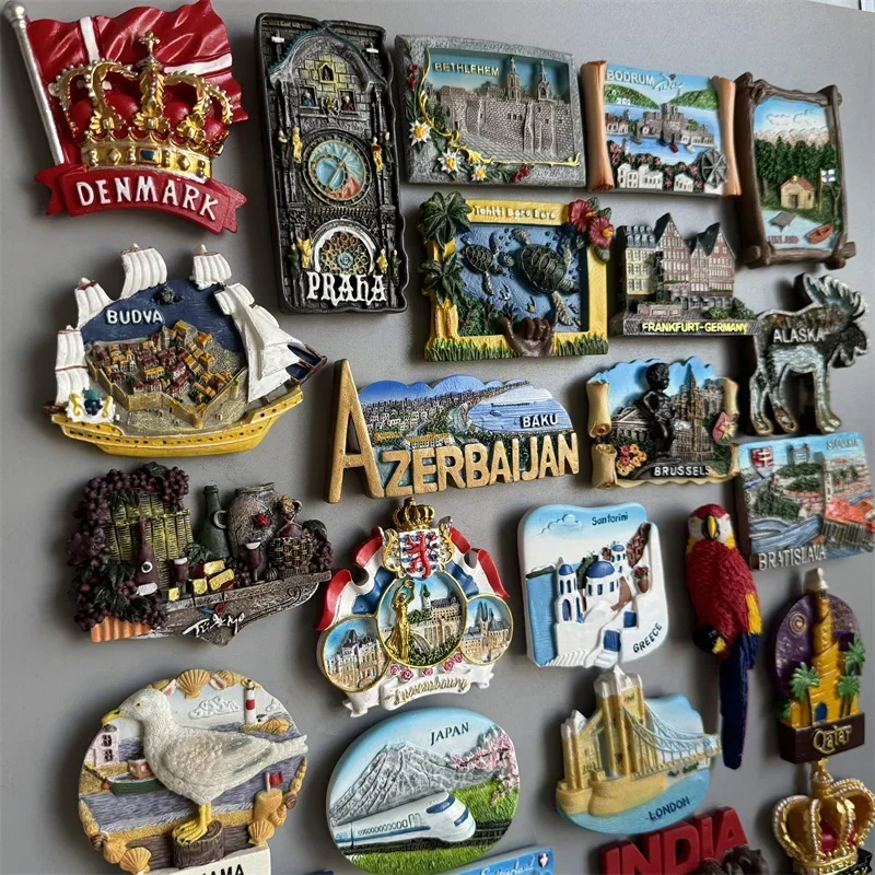 Fridge Magnets Would Tourist Souvenir Budva USA Marseille Slovakia Ireland Turkey Thailand Finland QATAR Canada Denmark Panama