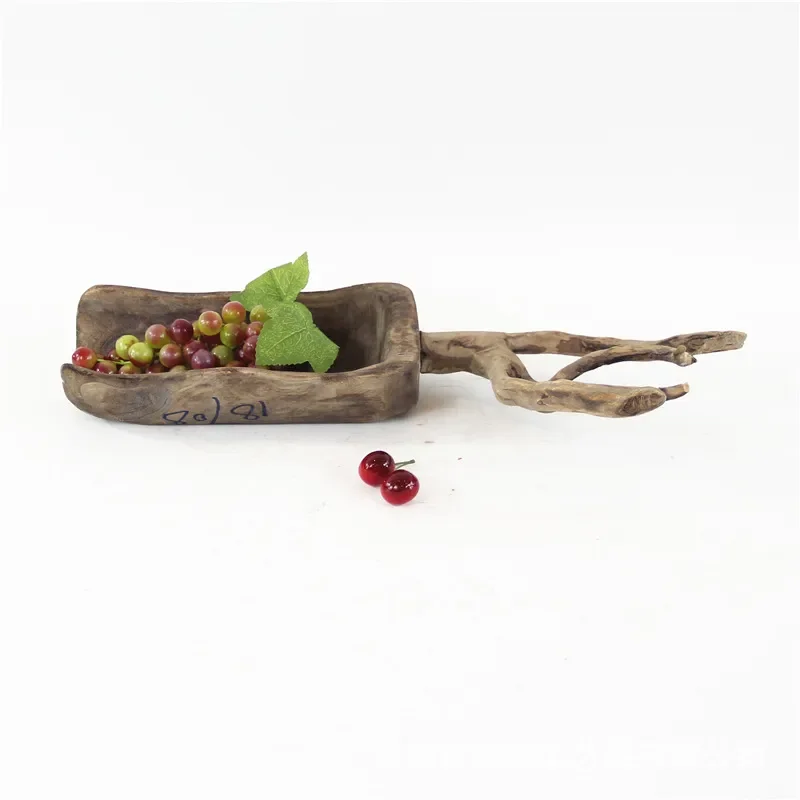Handmade Wooden Tray for Fruit and Snacks Decorative Serving Platter for Home Furnishing and Homestay Decoration Direct from
