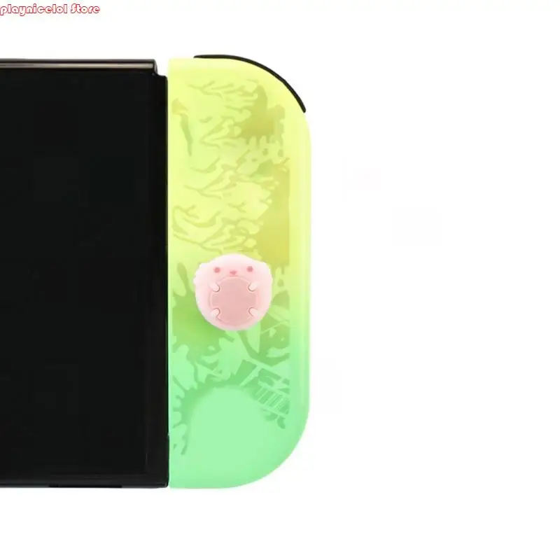 E8BA 4PC 로커 캡 썸 스틱 캡 교체 조이스틱 실리콘 캡 NS 게임 컨트롤러 용 게임 액세서리